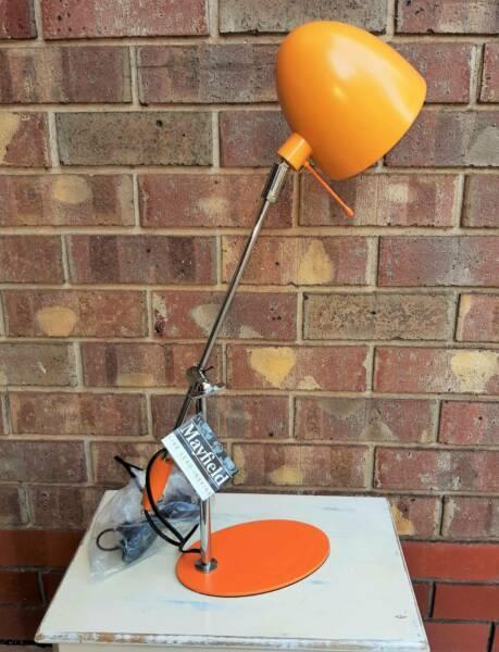 Orange and Chrome Table Lamp
