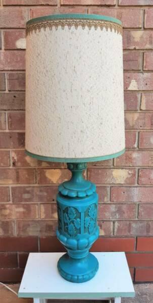 Vintage Italian Style Turquoise Large Table Lamp
