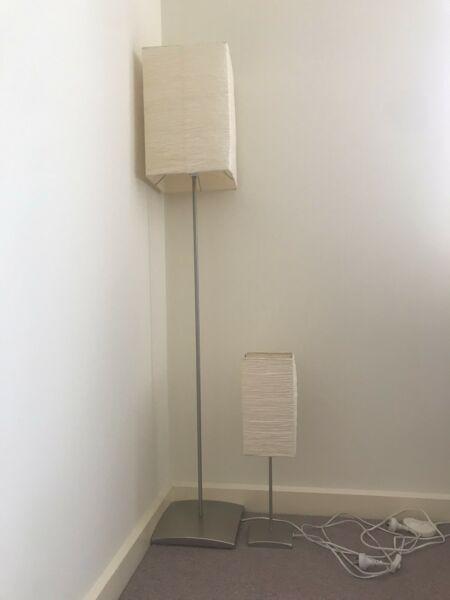 Ikea lamp set - floor standing lamp and small table lamp