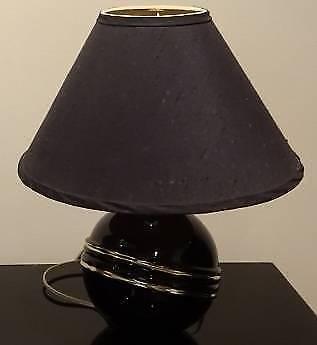 2 x Black Bedside Table Lamps