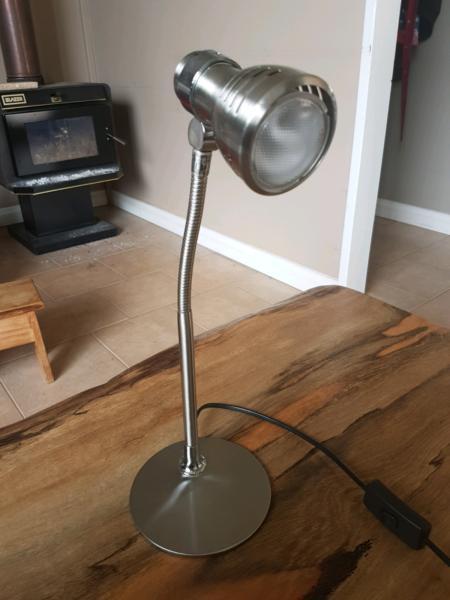 Brushed Steel Adjustable Workstation / Desktop Lamp