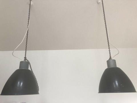 Antique industrial light fixtures