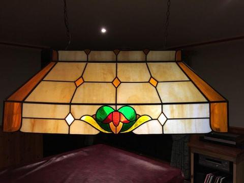 Stain glass pool table light