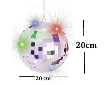 8 LEDs Rotating Disco Mirror Ball Party Disco light 20cm / 8