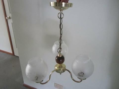 Tri-arm chandelier style pendant lights - set of three
