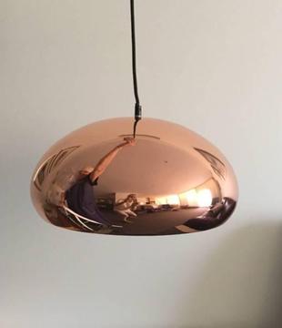 Striking copper ceiling pendant light at bargain price