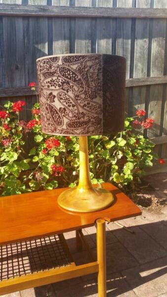Mid-Century Retro 60's solid teak table lamp - Fully restored