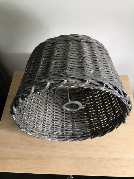 Wicker lamp shade, light shade French provincial hamptons style