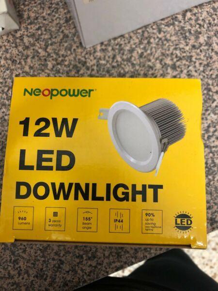 Neopower 12 W LED DOWNLIGHT $30 each