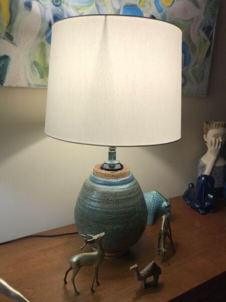 Retro pottery lamp