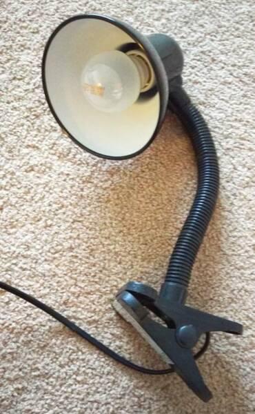 Desk Lamp with clip / clamp (Adjustable) with free bulb