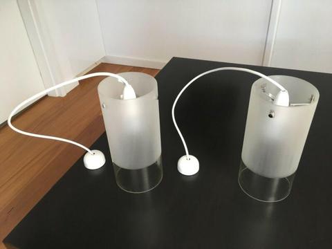 Frosted glass pendant lamp shades