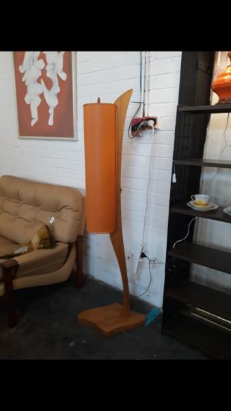 Vintage mid century orange floor lamp