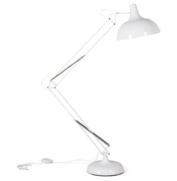 White PIXAR style spring floor lamp