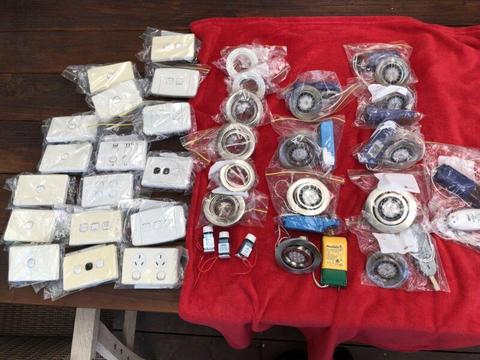 Down lights/ switches assorted in bulk.Make an offer!!!