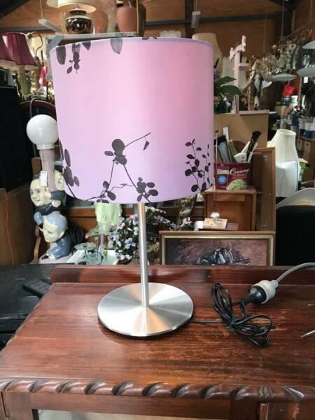 #2- Table / Desk Lamp purple material shade,working perfect