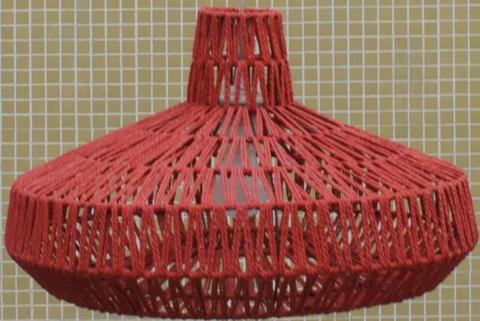 Red twine knotted light pendant bought for $149