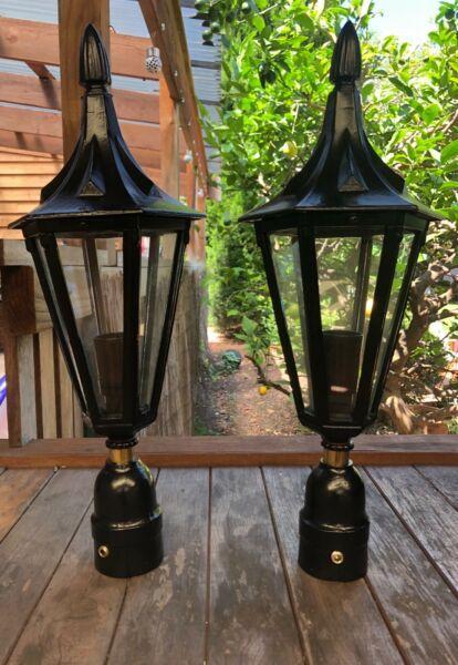 Black outdoor post lamps