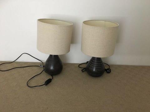 Two bedside lamps