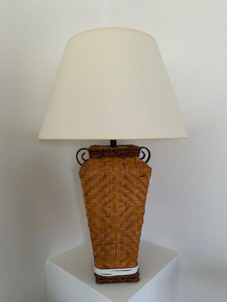 2X large white lamps with shades