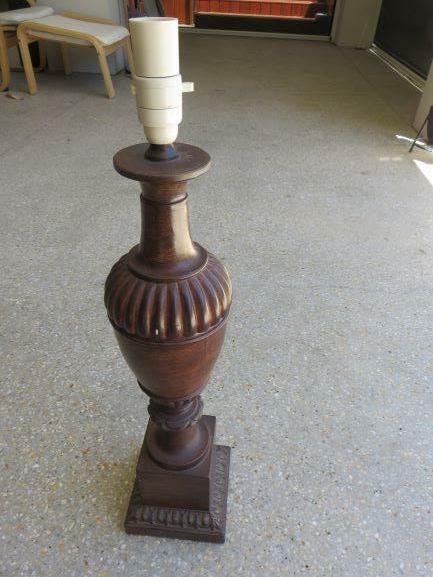 Turned Wood Table Lamp Base
