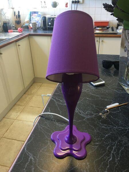 Purple bedside lamp