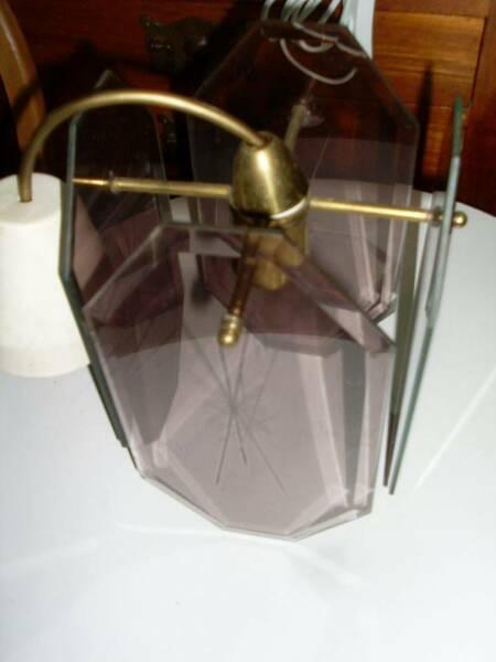 #1- vintage chandelier Bass / smoke glass