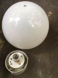 White globe light fittings