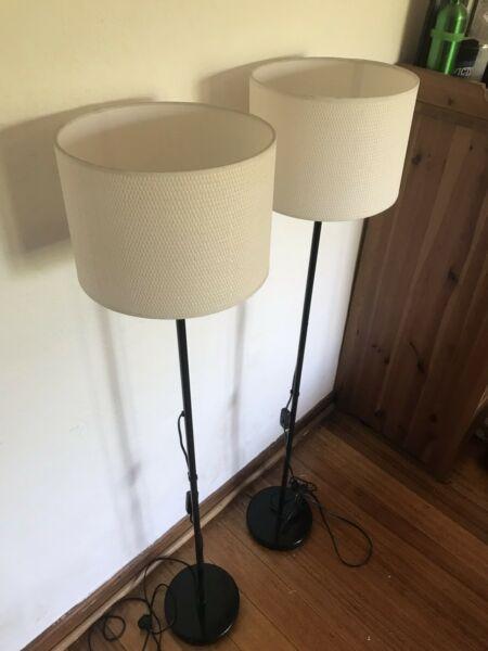 Bedside floor lamps (pair)