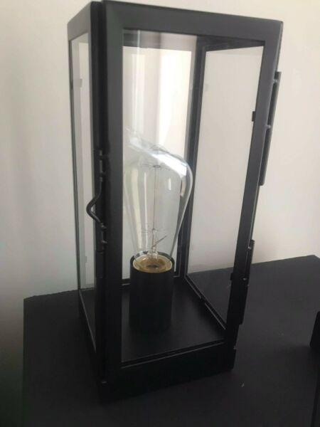 Pair of Black Table Lamps (x2)