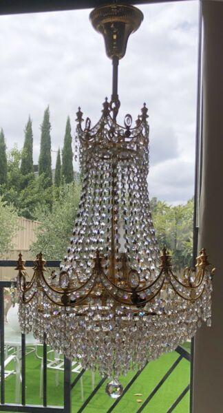 Gold and Crystal Chandeliers