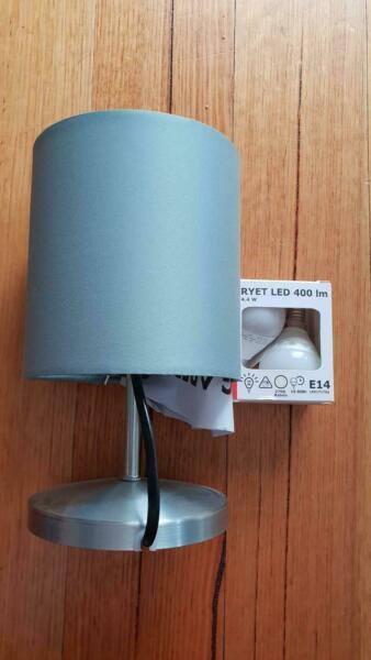 New Ikea desk bedside table lamp including new lightbulbs x 2