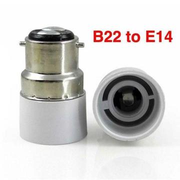 Light Bulb Socket Adaptor B22 to E14 Bayonet to Small Screw
