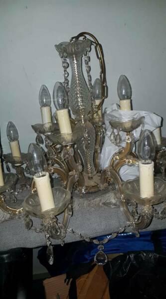 Vintage chandelier lighting x2