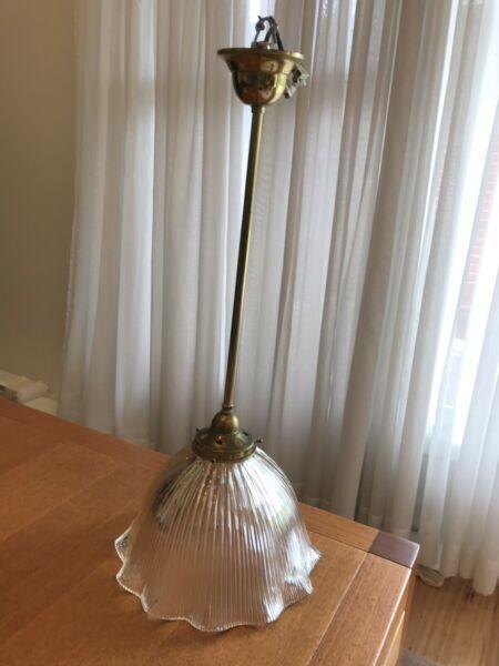 Bell shaped glass pendant lights