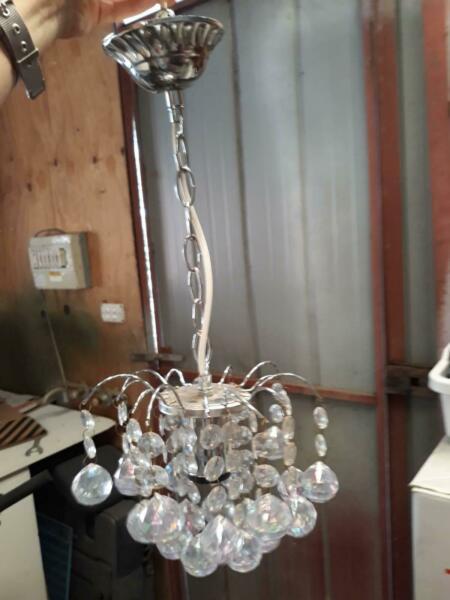Lamp with shiny 'diamonds'