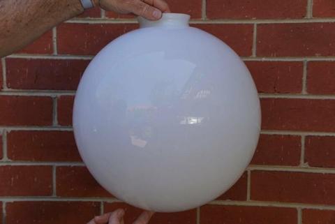 Light fitting - white glass ball
