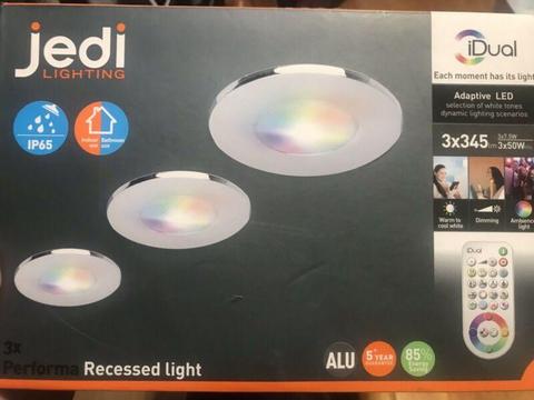 iDual Argon LED Glass Downlight with Remote Control - 3 Pack
