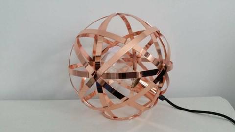 Brand New Rose Gold Copper Orb Style Lamp Light