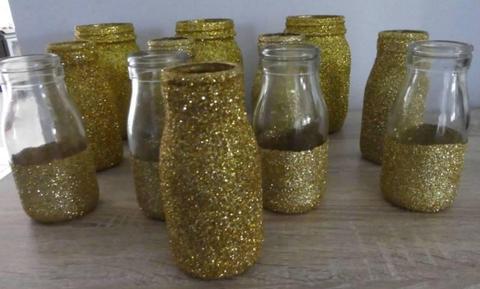 Gold Glitter Jars