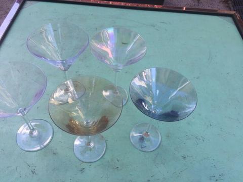 Dry martini glasses X 5