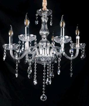 6 arms pendant crystal chandelier