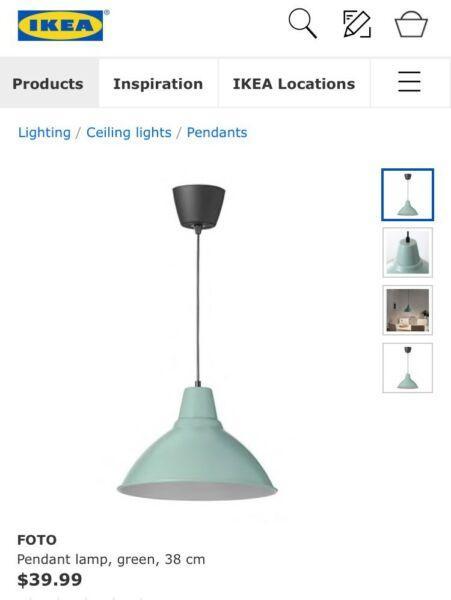 Ikea FOTO pendant light - brand new