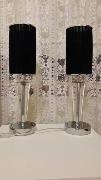 Table Lamps. With Chrome Base