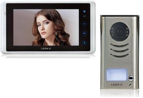 Look-C 4 Wire 7in Touch Screen Video Intercom Security System H4