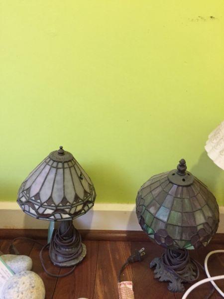 2 small Tiffany Lamps