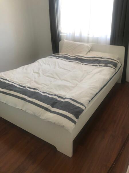 Queen bed (frame and mattress)