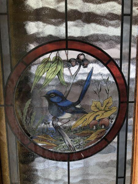 Wanted: Solid wood exterior door blue bird glass panels