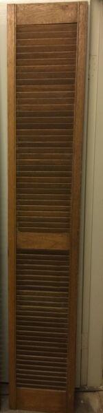 One off timber vintage louvre door 230m x 35.5cm x 3cm