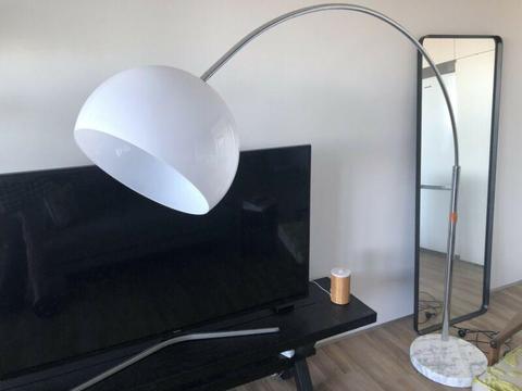 Arc lamp with marble base